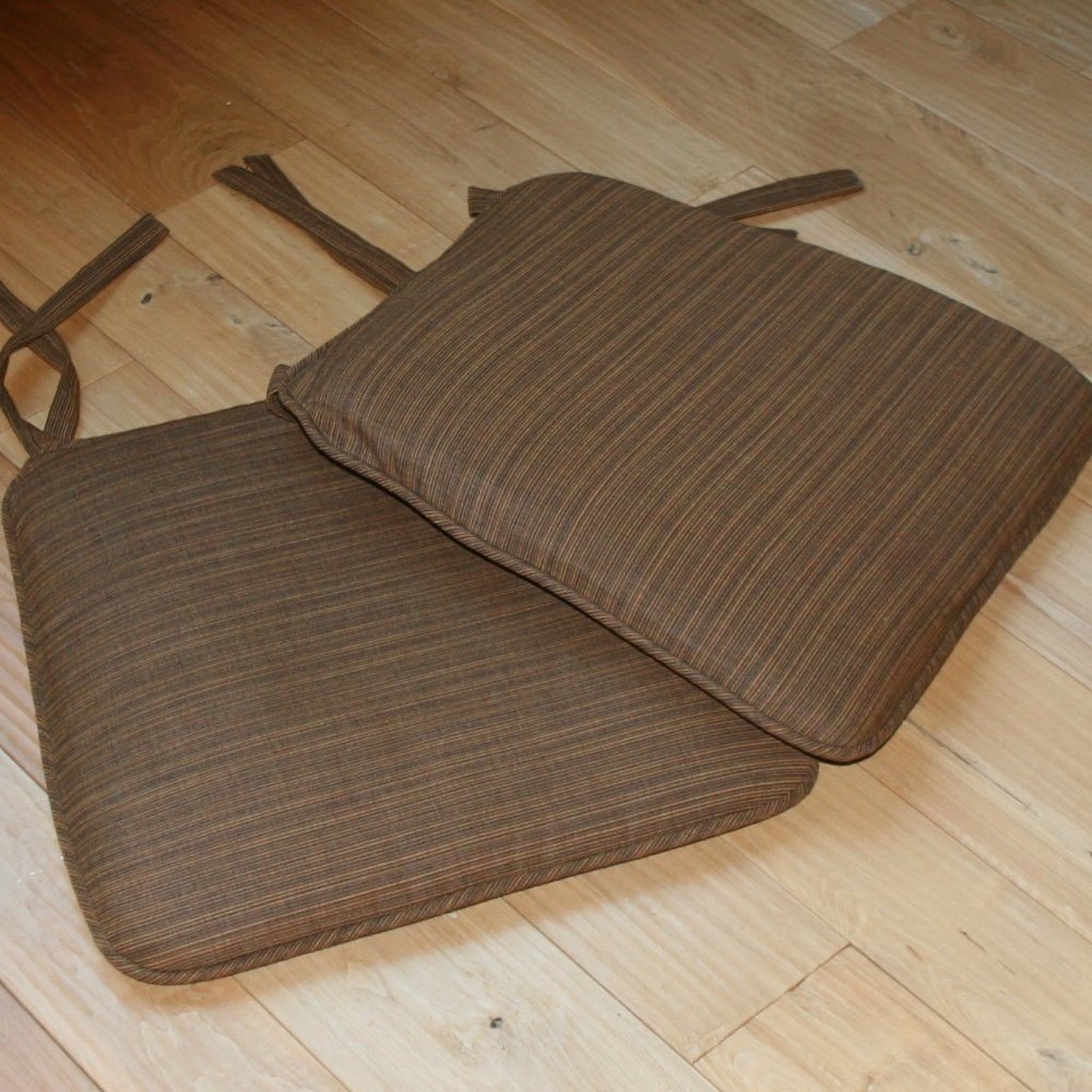 Calico Corners Custom made Brown Seat Cushions